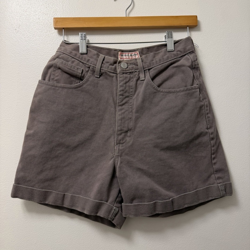 Guess Vintage 80s/90s High-Waisted Gray Denim Jean Shorts 29 GUESS Marciano